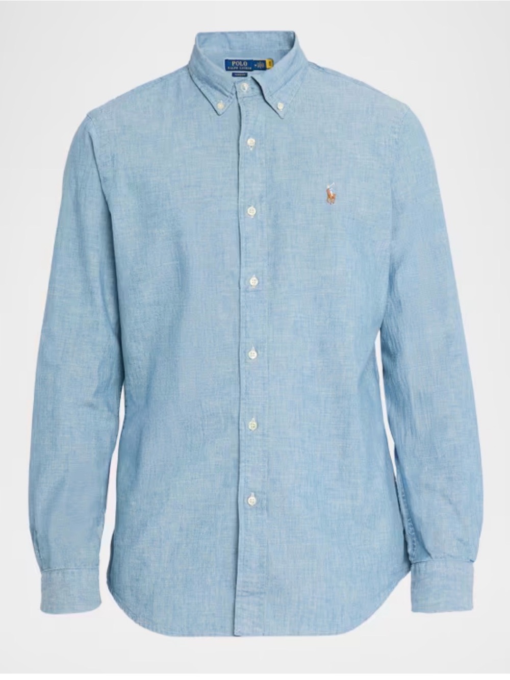 POLO RALPH LAUREN Button-Down Collar Cotton-Chambray Shirt